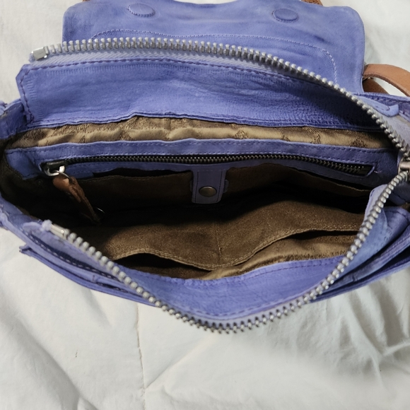 as 98 leather bag Crossbody Adjustable Periwinkle Blue - Picture 6 of 11